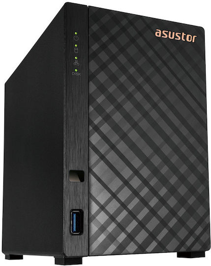 Asustor Drivestor 2 Gen2 NAS Tower με 2 θέσεις για HDD