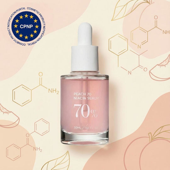 Anua Peach 70 Niacin Anti-aging Serum Face with Niacinamide & Hyaluronic Acid 30ml
