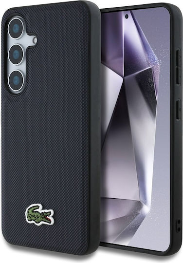 Lacoste Iconic Petit Pique Woven Logo Back Cover Plastic / Silicone Navy Blue (Galaxy S25)
