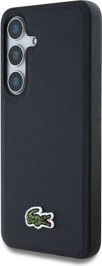 Lacoste Iconic Petit Pique Woven Logo Back Cover Plastic / Silicone Navy Blue (Galaxy S25)