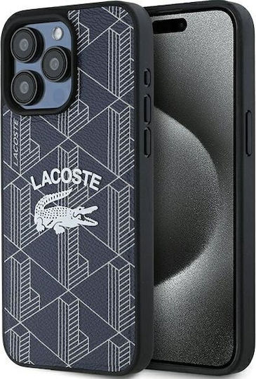 Lacoste Monogram Vintage Logo Magsafe Back Cover Plastic Navy Blue (iPhone 15 Pro)