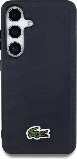Lacoste Iconic Petit Pique Woven Logo Back Cover Plastic / Silicone Navy Blue (Galaxy S25)