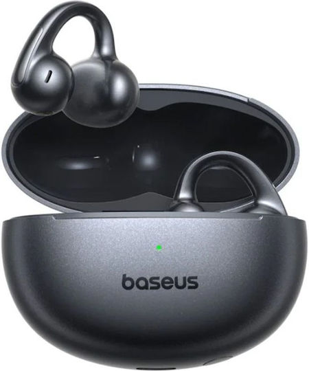 Baseus Bowie MC1 Pro Open Ear Bluetooth Handsfree Ακουστικά με Αντοχή στον Ιδρώτα και Θήκη Φόρτισης Μαύρα