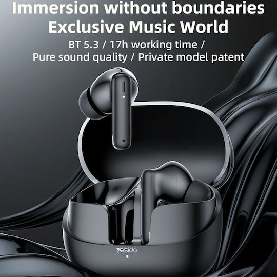 Yesido TWS26 In-Ear Bluetooth-Freisprecheinrichtung Kopfhörer mit Ladeetui Schwarz