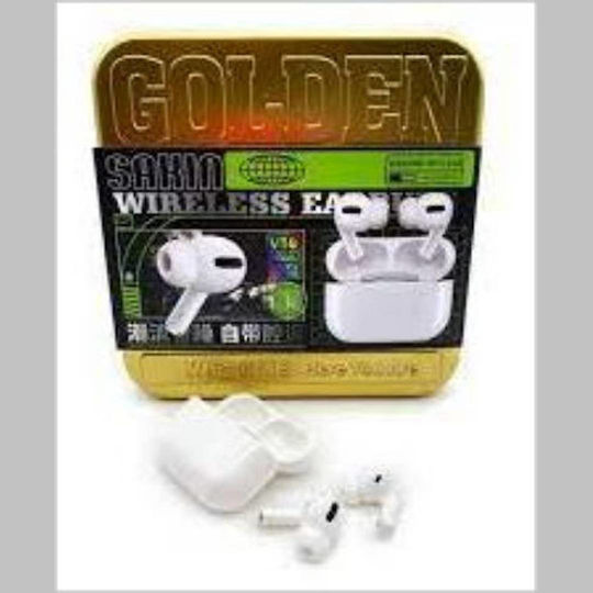 WK WK-V58 Earbud Bluetooth Handsfree Ακουστικά με Θήκη Φόρτισης Λευκά
