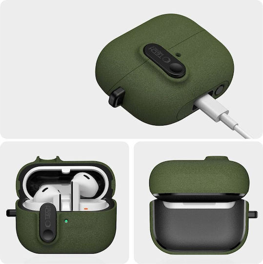 Tech-Protect Slim Hook Hülle Kunststoff mit Haken in Grün Farbe für Samsung Galaxy Buds 3 / 3 FE / 3 Pro