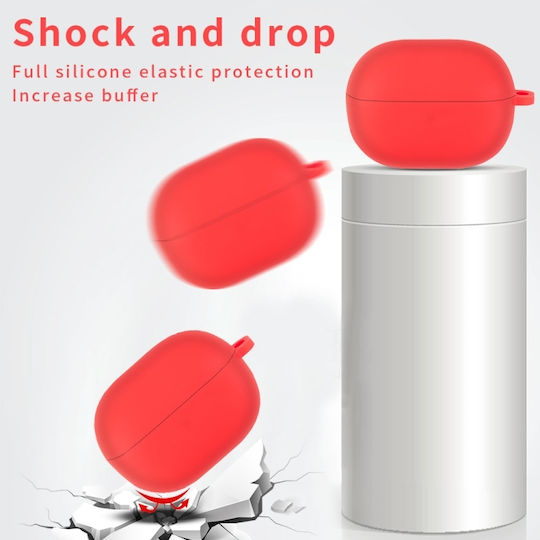 Θήκη Σιλικόνης με Γάντζο σε Μαύρο χρώμα για Redmi Buds 3 Lite