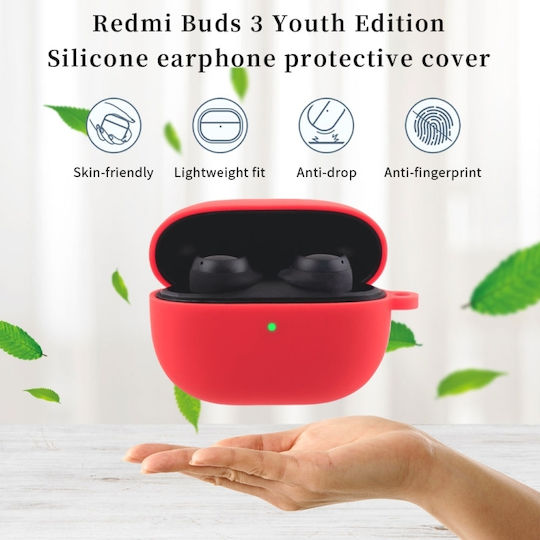 Protective Case Hülle Silikon mit Haken in Grün Farbe für Redmi Buds 3 Lite