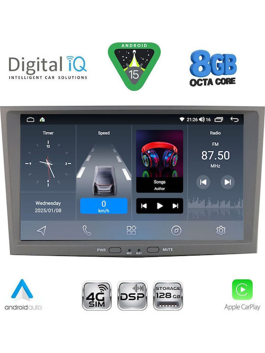 Digital IQ Sistem Audio Auto pentru Opel Antara 2004-2014 (Bluetooth/USB/WiFi/GPS/Apple-Carplay/Android-Auto)