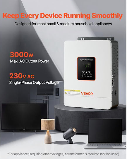 Vevor Pure Sine Wave Inverter Power 3000W with Input Voltage 24V Single Phase LWNKYTJGP230O3Q3F001V7