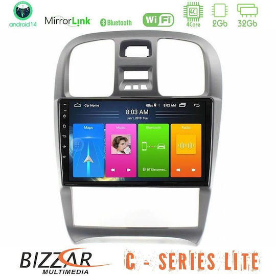 Bizzar Ηχοσύστημα Αυτοκινήτου για Hyundai Sonata 2001-2005 (Bluetooth/USB/AUX/WiFi/GPS/Apple-Carplay/Android-Auto) με Οθόνη Αφής 9"