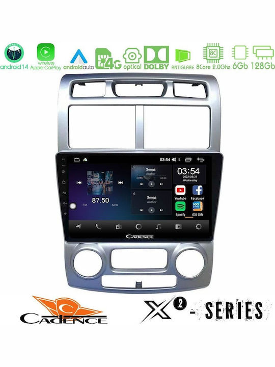 Cadence Ηχοσύστημα Αυτοκινήτου για Kia Sportage 2005-2008 (Bluetooth/USB/WiFi/GPS/Apple-Carplay/Android-Auto)