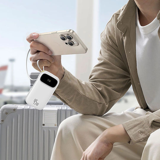 Baseus EnerFill FC31 Power Bank 20000mAh 45W με Θύρα USB-A και Θύρα USB-C Λευκό