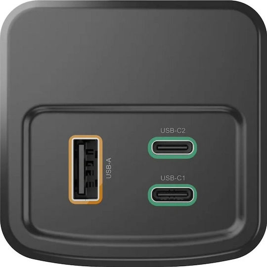 HAMA High Power 24000mAh 200W mit USB-A Anschluss und 2 USB-C Anschlüssen Schnellaufladung 3.0 Gray