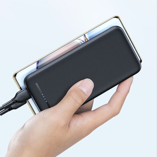 Mcdodo MC-4631 Power Bank 10000mAh 10.5W με 2 Θύρες USB-A και Θύρα USB-C Μαύρο