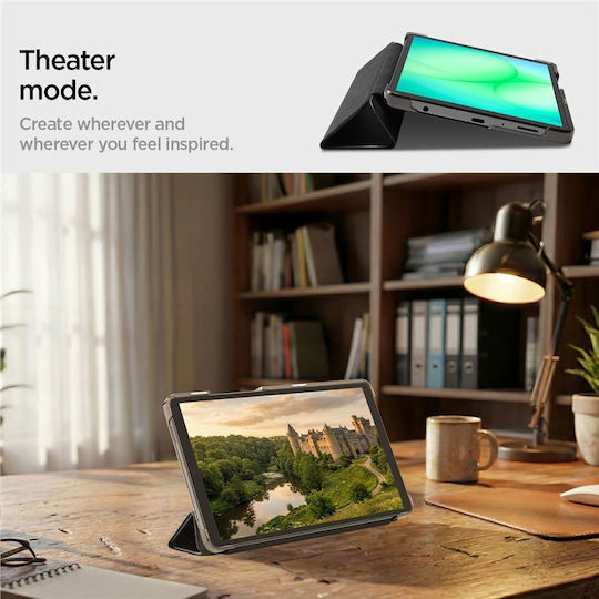 Spigen Flip Cover Durable Black (Galaxy Tab A9 A11 X110 X115 X133 X135)