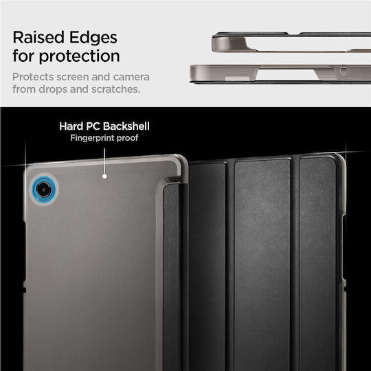 Spigen Flip Cover Durable Black (Galaxy Tab A9 A11 X110 X115 X133 X135)