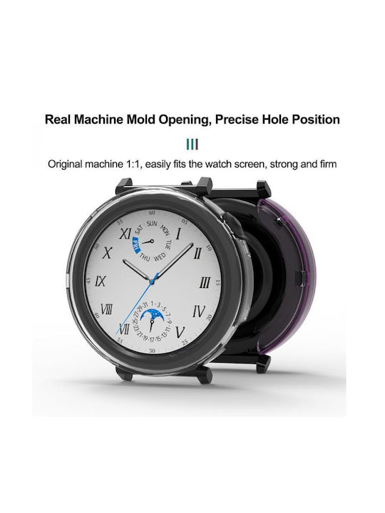 Huawei Watch Gt 6 41mm Half Coverage Hollow Tpu Watch Protective Cover Διαφανές Μαύρο Huawei Watch Gt 6 41mm Half Coverage Hollow Tpu Watch Protective Cover Διαφανές Μαύρο
