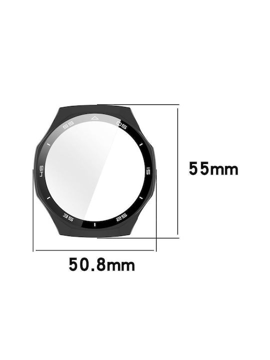 Tempered Glass Film Integrated Пластмасов Калъф в Прозрачен цвят за Huawei Watch GT 6 Pro