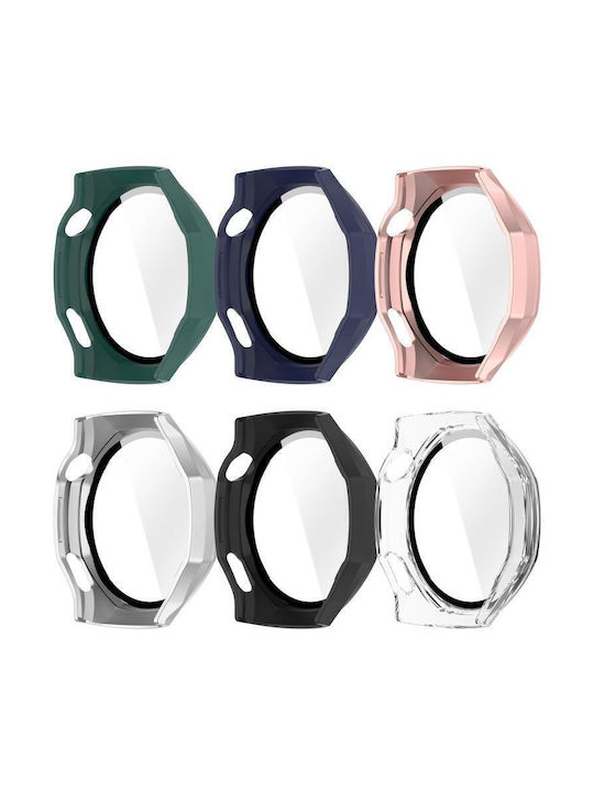 Tempered Glass Film Integrated Пластмасов Калъф в Прозрачен цвят за Huawei Watch GT 6 Pro