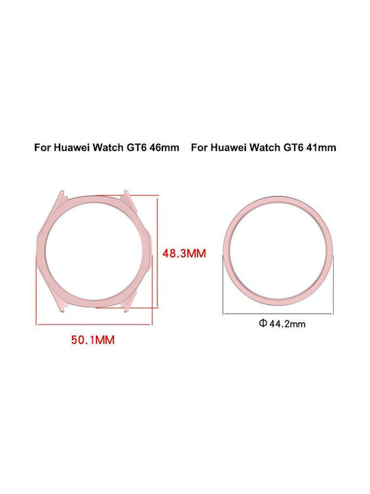Huawei Watch GT 6 41mm Полупокривен Кух Пластмасов Защитен Калъф Прозрачен