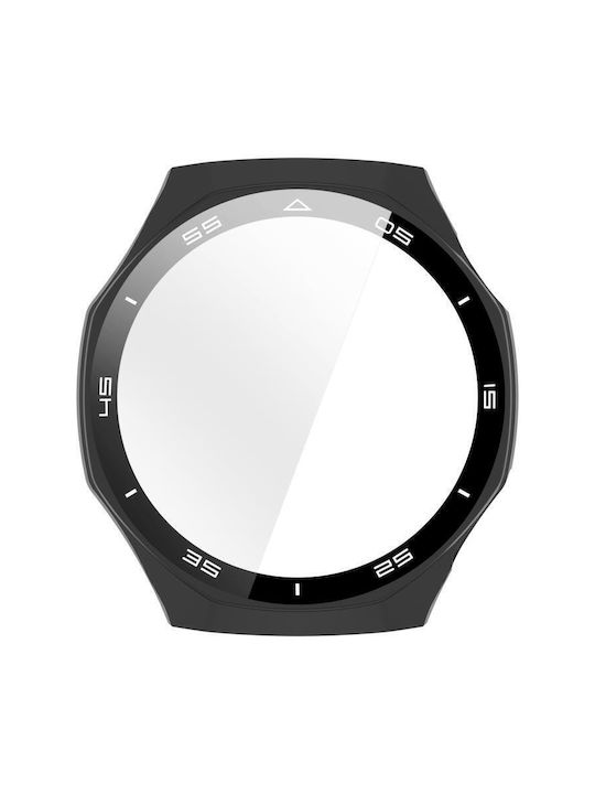 Tempered Glass Film Integrated Пластмасов Калъф в Черен цвят за Huawei Watch GT 6 Pro