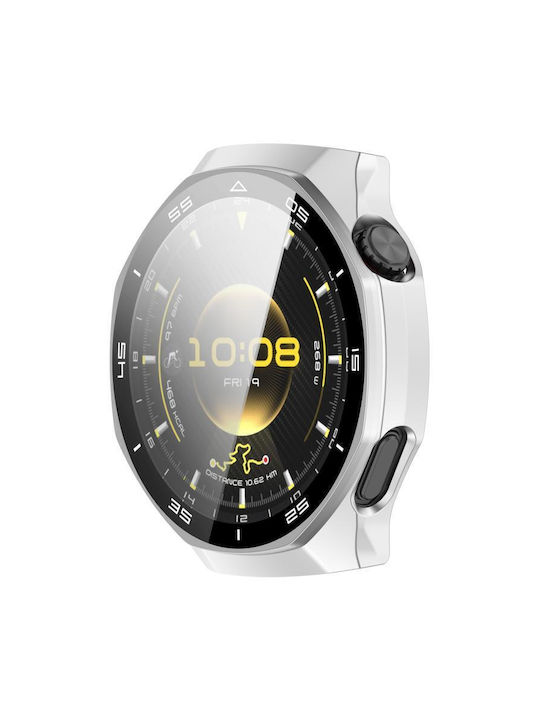Tempered Glass Film Integrated Πλαστική Θήκη σε Ασημί χρώμα για Huawei Watch GT 6 Pro