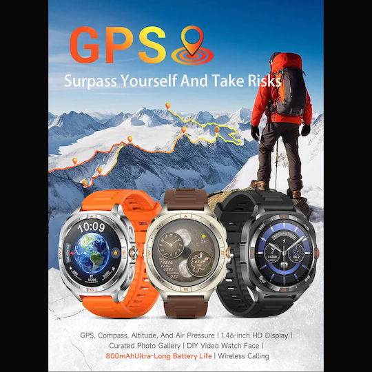 Microwear G400 Smartwatch με Παλμογράφο (Green Camo)