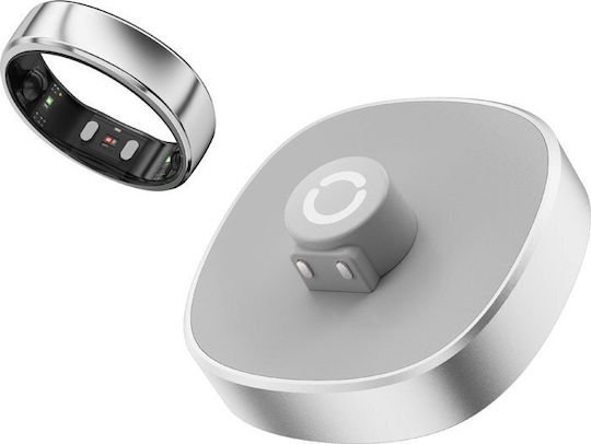 RingConn Gen 2 Air Smart Ring 20.7mm Waterproof with Heart Beat Monitor Galaxy Silver