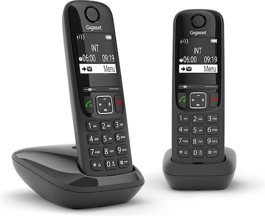 Gigaset AS690 Cordless Phone with Greek Menu Black