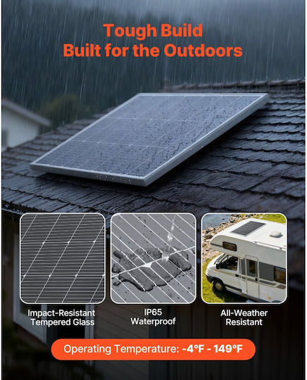 Vevor GDSTYNB1200WIQC94001V2 Monocrystalline Solar Panel 200W 1340x760x35mm