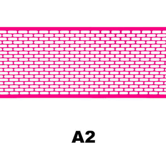 Autoline Car Decorative Grill 120cm x 20cm Red Color