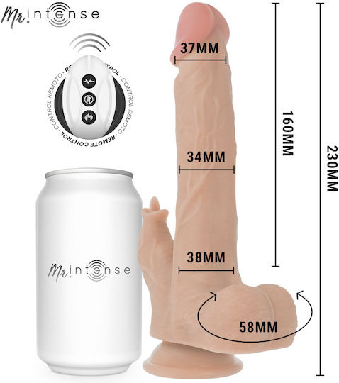 Intense Redford Up & Down Realistic Vibrator with Remote Control 23cm Flesh