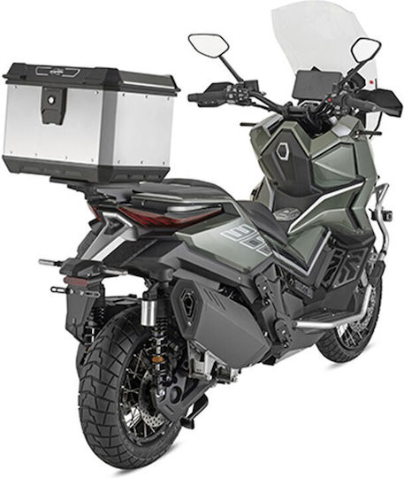 Kappa Moto Μπαγκαζιέρα Μοτοσυκλέτας Monolock Αλουμινίου 50lt Ασημί