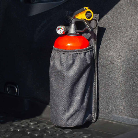 Amio Fire Extinguisher Holder Black Waterproof Fabric Velcro Straps 10.5x27.5cm Amio 1 Piece 02867/am