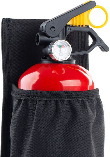 Amio Fire Extinguisher Holder Black Waterproof Fabric Velcro Straps 10.5x27.5cm Amio 1 Piece 02867/am