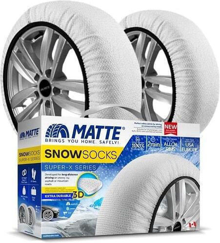 Matte Super X Series Small Anti-slip Snow Socks Small Passenger Car 2pcs