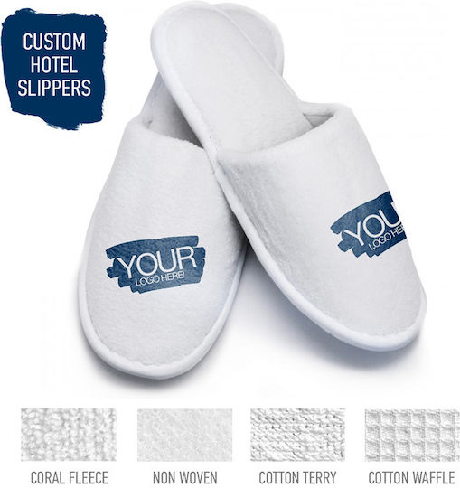 Ecocraft Disposable Terry Slippers 1 Pair With Non-slip Sole Thickness 5mm