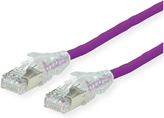Triton S/FTP Cat.6a Ethernet Network Cable 2m Purple 1pcs