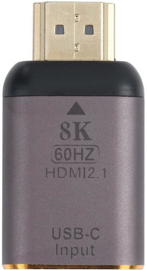 Конвертор USB-C женски към HDMI женски 1бр PC2034