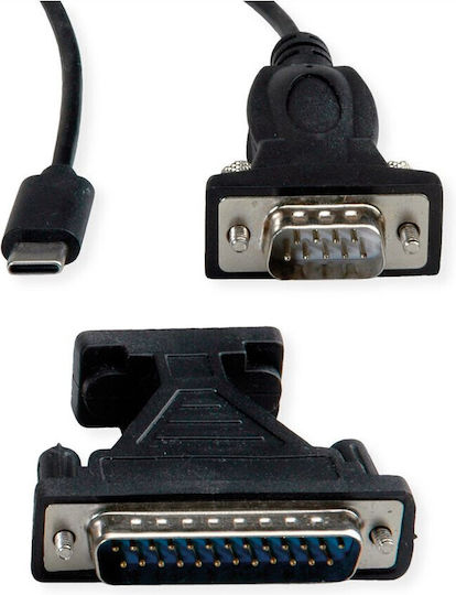 Προσαρμογέας Av Value Value Καλώδιο Μετατροπέα Usb Serial Τύπος C Rs232 Μαύρο 1,8 Μ