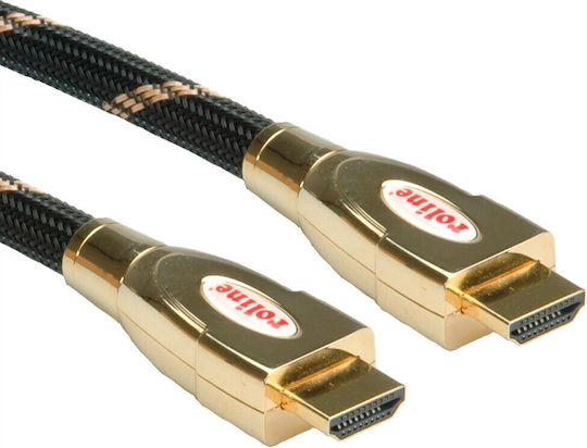Roline Braided HDMI Cable Male HDMI Male 1m