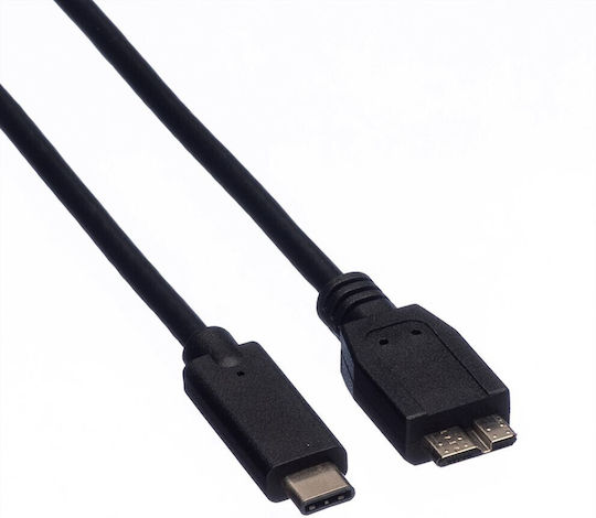 Roline Cable 11.02.9005 Usb Type C M To Usb Type Micro B 3.0 M 0.5m Black