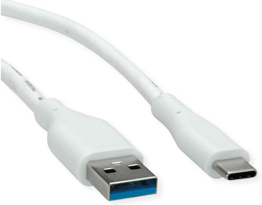 Roline Кабел 11.99.9036 USB A M към USB C M 3м Бял