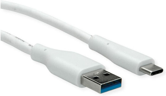 Roline Кабел 11.99.9036 USB A M към USB C M 3м Бял