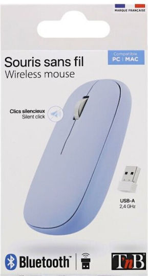 T'nB iClick Wireless Bluetooth Mouse Blue
