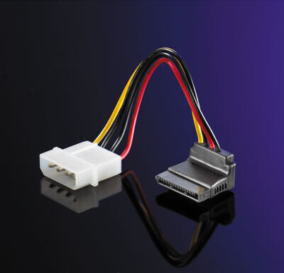 Power Cable Roline 11.03.1061 From Molex 4-Pin M To Sata 15-Pin M 0.1m