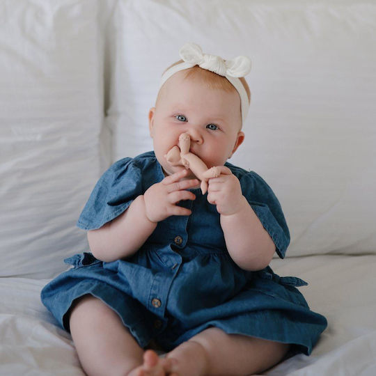 Mushie Silicone Teething Ring for 3 m+
