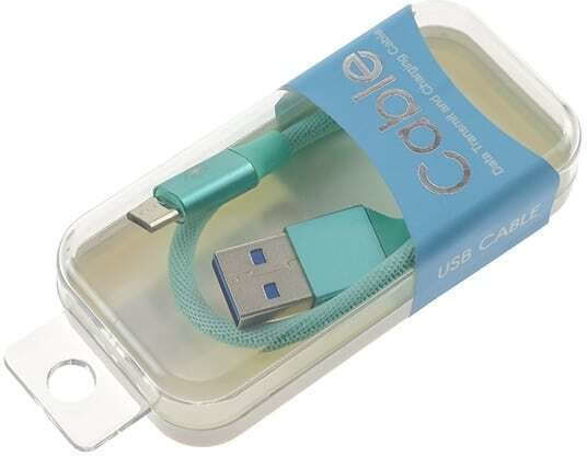 0.26m Regular USB 2.0 to micro USB Cable Turquoise (1018.107)