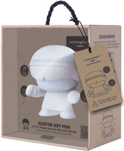 Xoopar Mini X Boy Eco XBOY81001.14WT Ηχείο Bluetooth 3W με Διάρκεια Μπαταρίας έως 4 ώρες Λευκό